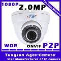 1080P smaller size conch H.264 Network Security Dome CCTV Camera